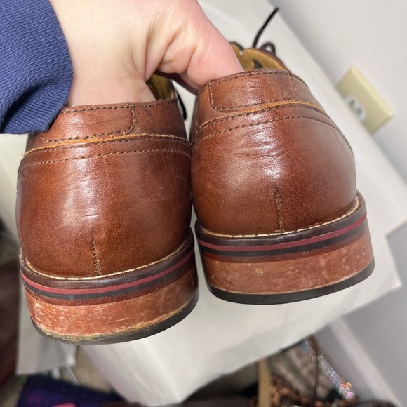 Men's Florsheim Cap Toe Oxford Cognac Brown Ortholite Size 9.5D - Picture 5 of 11